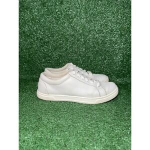 Ugg Womens Size 7.5 White Leather Casual Shoes Lace Up Walking Comfort Sneakers